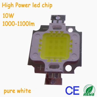 4pcs/lot 10w epistar led chip high power led light bead pure white high brightness led floodlight 50000hours