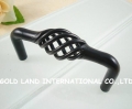 76mm Free shipping birdcage cabinet knob black furniture drawer handle