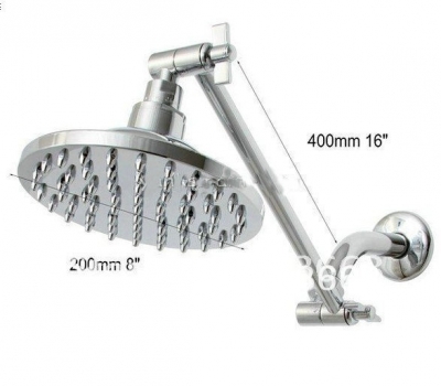 8" Rainfall Shower head+ Adjust Height Shower arm Shower Faucet Set CM0592