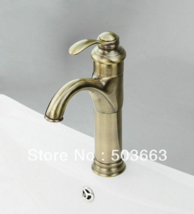 Antique Brass Deck Mount Bathroom Sink Faucet Vessel Tap Basin Mixer Basin Faucet Vanity Faucet L-0274