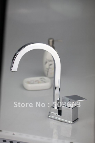 Brass Beautiful Water Faucet Free Ship Bathroom Chrome Basin Sink Mixer Tap CM0032