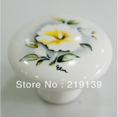 Ceramic Furniture Kitchen Cabinet Hardware Drawer Porcelain Knobs And Pulls Cupboard Handles [Ceramic Handle 19|]