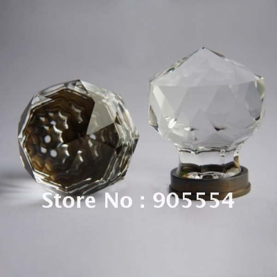 D42mmxH53mm Free shipping transparent crystal glass furniture cabinet knobs