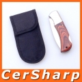 Free shipping Stainless Steel Folding Pocket Knife For Camping & Hiking With Nylon Sheath #002M-B