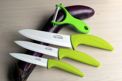 Hot Sale! 4Pcs Gift Ceramic Knife Sets, 4"+5"+6"+Peeler,Ultra Sharp Kitchen Knives, CE FDA certified