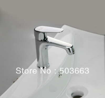 Luxury Shine Chrome Finish Bathroom Basin Sink Faucet Vanity Mixer Tap Vanity Faucet L-6016 [Bathroom faucet 460|]