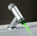 NEW LED 3 Colors Faucet Chrome NO Need Battery Powered Mixer Brass Tap CM0856
