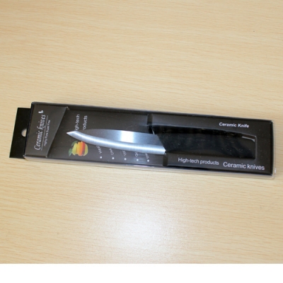 New 4" Home Kitchen Cutlery Ceramic Knife 9.5cm Black blade