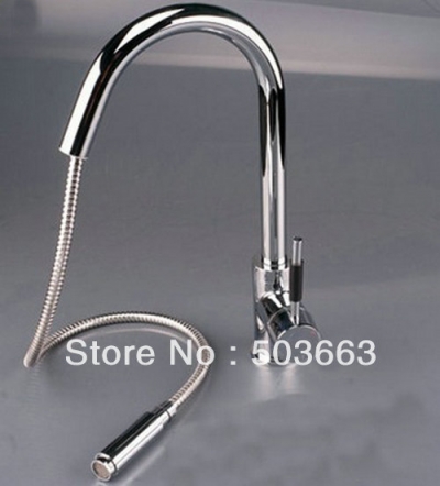Wholesale Brass Kitchen Faucet Basin Sink Pull Out Spray Single Hang Mixer Tap S-831