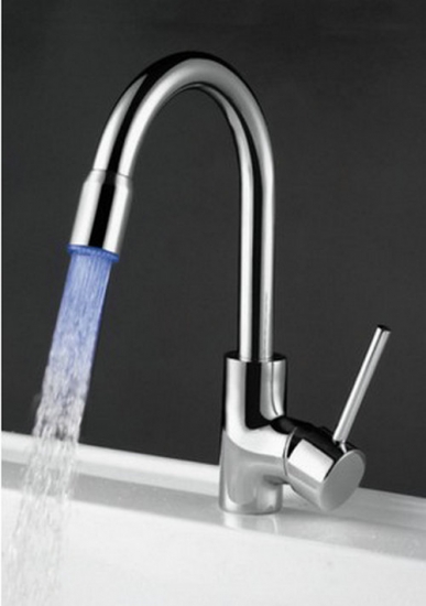 Wholesale New LED Mixer Faucet Tap Bathroom Sink Basin S-685 [Kitchen Led Faucet 1758|]