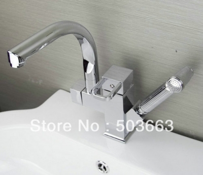 Wholesale Swivel Kitchen Brass Faucet Basin Sink Pull Out Spray Mixer Tap S-732 [Kitchen Pull Out Faucet 1898|]