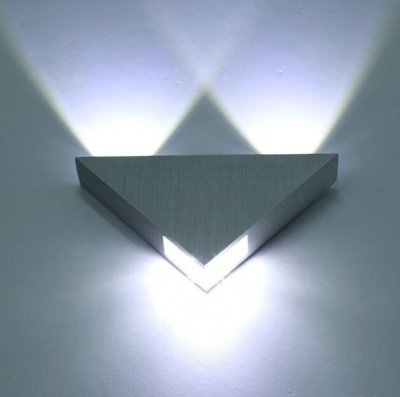 aluminum modern wall sconce triangle designed 3w cool white led wall light decoration home lighting ac85-265v wall mounted lamp