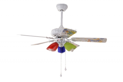 colorful ceiling fan with light kits for children room coffee house living room lamp 42 inch stainless steel fan fixture [ceiling-fans-6816]