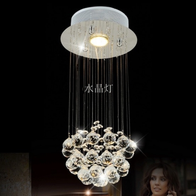hallway lighting stainless steel crystal pendant light dia 200mm*h 460mm 110v/220v