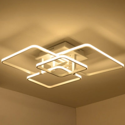 luminaria led ceiling light for home arylic lampshade modern brief surface mount luminaria teto lamparas de techo remote control