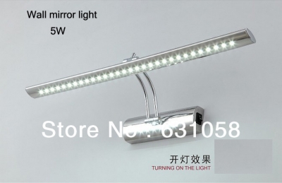 modern 5w 400mm wall mounted stainless steel bathroom bedroom cabinet mirror light wall lamps 85-265v with switch [led-mirror-lights-3527]