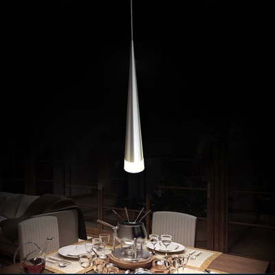 modern led pendant lights 1 lamps transparent acrylic aluminum metal plating dinning living room [pendant-lights-3744]