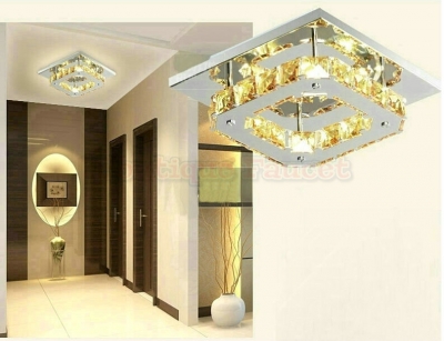 new arrival led ac85v-265v 12w led crystal flush mount crystal chandelier large in for aisle/ hallway/living room lamps ca331 [led-ceiling-lamps-4644]