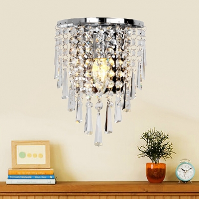 new modern fashion wall lamps crystal wall light bed-lighting crystal e14 arandela parede lamps silver gold brown [wall-light-6135]