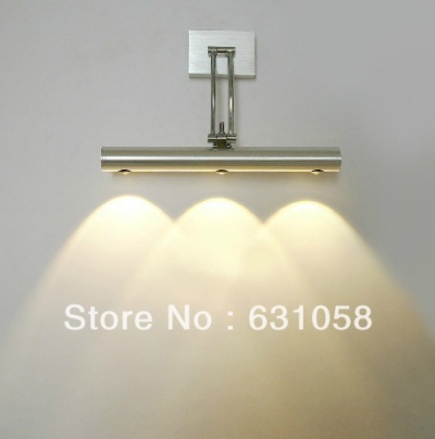 promotion new! wall mirror lighting 3w led wall bathroom mirror lamp bedside headlight ofhead light 85-260v [led-mirror-lights-3586]