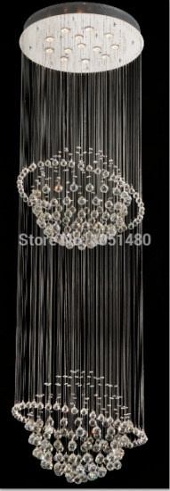 s contemporary crystal ball chandelier staircase light dia60*h200cm [modern-crystal-chandelier-5069]