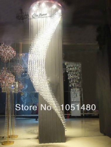 sell modern crystal lamp luxury crystal chandeliers stair lighting fixture