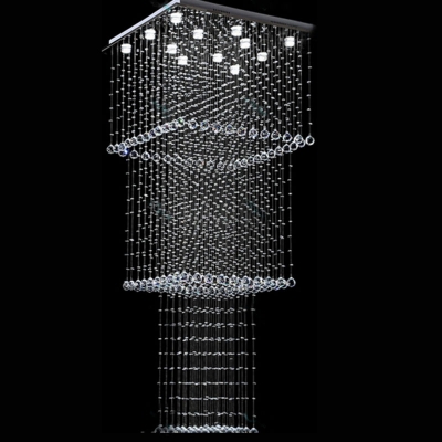 square design modern crystal chandelier l80*w80*h200cm lustres de sala chandelier lighting guarantee [modern-pendant-light-7141]