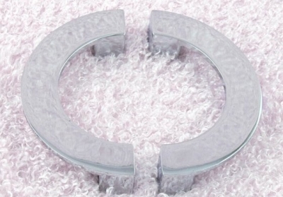 20Pcs Symmetrical mirror furniture handle of aluminum semi-circular light(C.C.:96mm,Length:111mm)