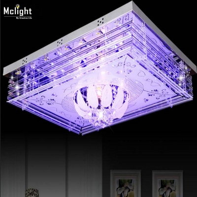 55cm 65cmmodern brief fashion led crystal lamp living room lights ceiling lamp bedroom light rectangle lamp [crystal-ceiling-light-7159]