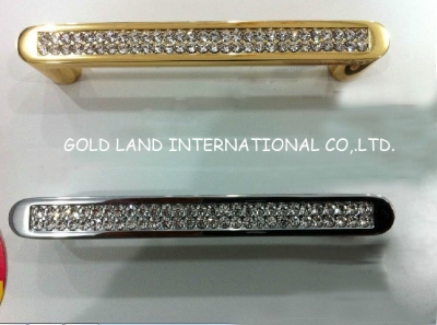 96mm Free shipping chrome-color top quality K9 crystal glass furniture handle /cabinet handle