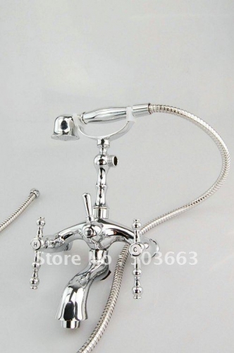 Beautiful Hot and cold device Polished Chrome Wall Mounted Faucet Bathroom Mixer Tap CM0340