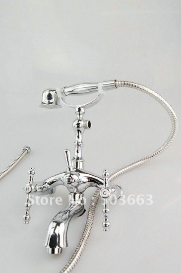 Beautiful Hot and cold device Polished Chrome Wall Mounted Faucet Bathroom Mixer Tap CM0340 [Wall Mount Faucet 2586|]