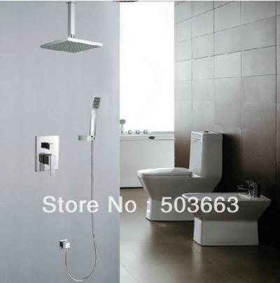 Chrome 8" Entire Shower Set Mixer Valve Diverter Shower Head Rainfall 4 Bathroom S-545 [Shower Faucet Set 2358|]