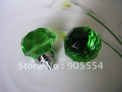 D25mmxH30mm Free shipping green crystal glass cabinet drawe knob/cabinet knob
