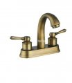 European Style Two Handle Center set Bathroom Vessel Sink Faucet Antique Brass Vanity Faucet L-1629
