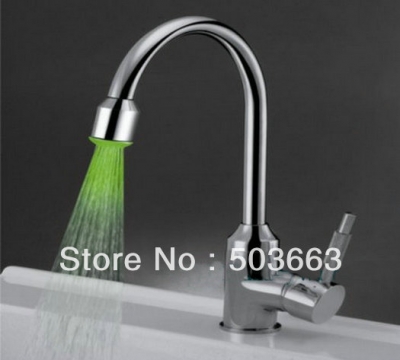 New LED FAUCET kitchen mixer tap chrome 3 colors b077 [Kitchen Led Faucet 1787|]