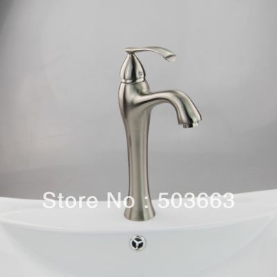 Nickel Brushed Sink Mixer Tap Basin Faucet Deck Mount Sink Faucet Bath Faucet Vanity Faucet L-0162 [Nickel Brushed Faucet 2012|]