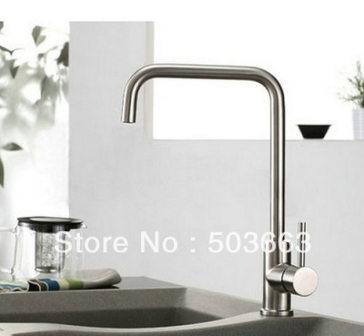 Promotions Wholesale Nickel Brushed One Handle Deck Mounted Kitchen Swivel Sink faucet Mixer Tap Vanity Faucet Crane S-223