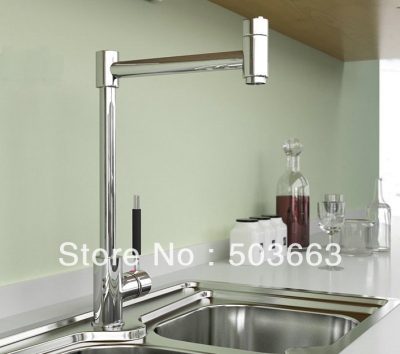 SingleHandle New Design Surface Chrome Finish Kitchen Swivel Faucet Mixer Taps Vanity Brass Faucet L-9014