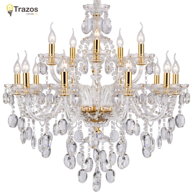 luxury crystal chandelier for living room lustre sala de jantar cristal modern chandeliers light fixture wedding decoration [bedroom-2694]