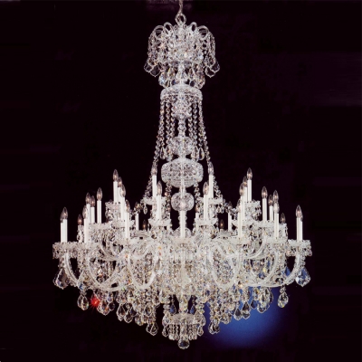 modern large crystal chandelier for foyer modern big crystal chandelier for church hall led chandelier with crystal pendants [chandeliers-2041]