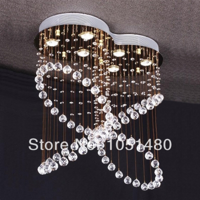new design crystal chandeliers for bedrooms ceiling mouted luxury led lamp modern lighting [modern-crystal-chandelier-5042]