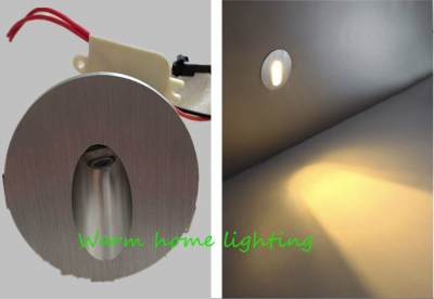 round step light led indoor pathway light,recessed floor wall lights,1w or 3w for paths stairs and passages, [led-stair-light-3546]
