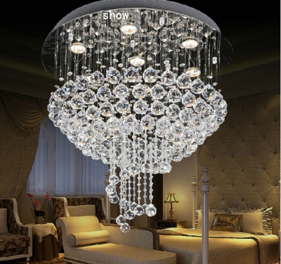 s flush mount crystal spiral chandelier lighting fixtures dia600*700mm,lustres living room lamp