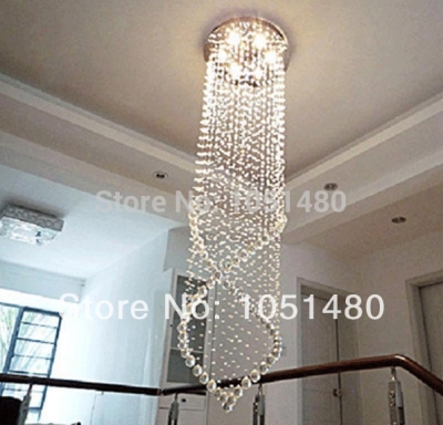 s lustre crystal stair light modern crystal chandelier lighting d500*h1600mm