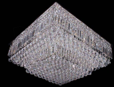 s new square crystal chandelier foyer light l60*w60*h30cm modern home lighting