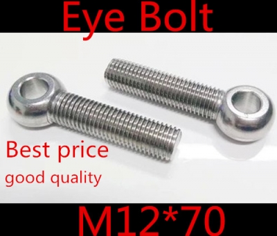 10pcs m12*60 m12 x 70 stainless steel eye bolt screw,eye nuts and bolts fasterner hardware,stud articulated anchor bolt [eye-nuts-and-bolts-fasterner-hardware-889]