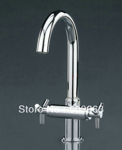 2 Handle Chrome Kitchen Pull Out And Swivel Faucet Mixer Brass Taps Vanity Faucet L-9010