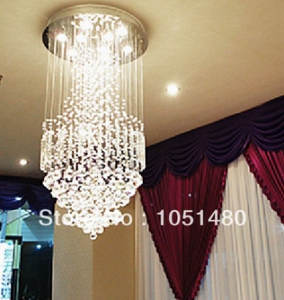 2014 new modern luxury dinning room crystal ceiling lights, modern home decoration lighting dia500*h1000mm [modern-crystal-ceiling-light-5341]