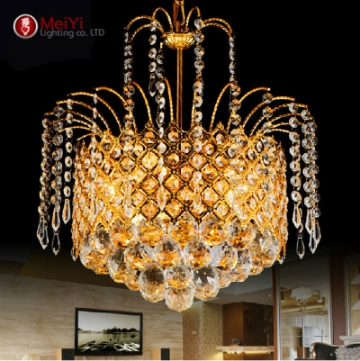 2015 gold crystal chandelier lamp luxury crystal fixture lights lusters de cristal chandeliers ceiling for living room